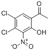 4'',5''-DICHLORO-2''-HYDROXY-3''-NITROACETOPHENONE 化学構造式
