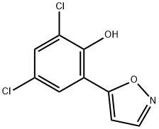 2,4-二氯-6-(5-异恶唑基)苯酚, 288401-44-5, 结构式