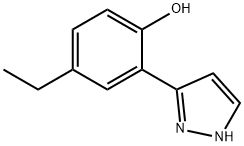 4-乙基-2-(1H-吡唑-3-基)苯酚, 288401-59-2, 结构式