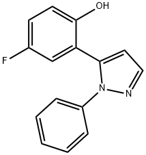 4-FLUORO-2-(1-PHENYL-1H-PYRAZOL-5-YL)PHENOL Structure
