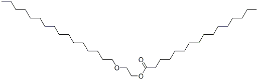 ヘキサデカン酸2-ヘキサデシルオキシエチル 化学構造式