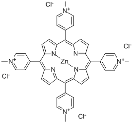 ZINC 5,10,15,20-TETRA(4-PYRIDYL)-21 H,23 H-PORPHINE TETRAKIS(METHOCHLORIDE) Struktur