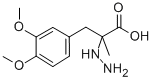 DL-3-(3,4-Dimethoxyphenyl)-2-methyl-2-hydrazine propionic acid Struktur