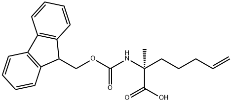 (2R)-2-N-芴甲氧羰基氨基-2-甲基-6-庚烯酸,288617-73-2,结构式