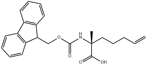 (2R)-2-N-芴甲氧羰基氨基-2-甲基-6-庚烯酸, 288617-77-6, 结构式