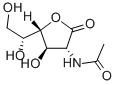2-アセトアミド-2-デオキシ-D-ガラクトノ-1,4-ラクトン 化学構造式