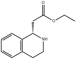 1-Isoquinolineacetic  acid,1,2,3,4-tetrahydro-,ethyl  ester,(1S)- Structure