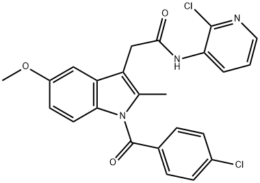 N-(2-chloropyridin-3-yl)-[1-p-chlorobenzoyl-5-methoxy-
2-methylindole]-3-acetamide Structure