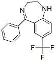 2,3-Dihydro-5-phenyl-7-(trifluoromethyl)-1H-1,4-benzodiazepine 结构式