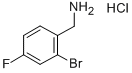 2-ブロモ-4-フルオロベンジルアミン塩酸塩 化学構造式