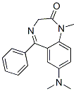 7-(Dimethylamino)-1,3-dihydro-1-methyl-5-phenyl-2H-1,4-benzodiazepine-2-one 结构式