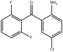 (2-アミノ-5-クロロフェニル)(2,6-ジフルオロフェニル)メタノン 化学構造式