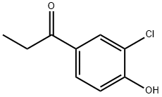 3-クロロ-4-ヒドロキシプロピオフェノン 化学構造式