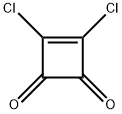 1,2-ジクロロ-1-シクロブテン-3,4-ジオン 化学構造式