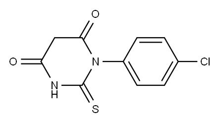 1-(p-Chlorophenyl)-2-thioxo-2,3-dihydropyrimidine-4,6(1H,5H)-dione Struktur