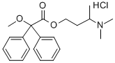 2,2-Diphenyl-2-methoxyacetic acid 3-(dimethylamino)butyl ester hydroch loride Struktur