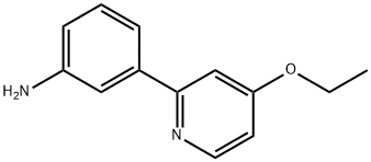 Benzenamine, 3-(4-ethoxy-2-pyridinyl)- (9CI) Struktur