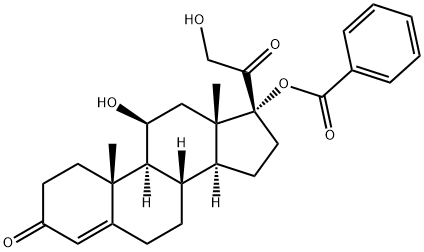 11beta,17,21-trihydroxypregn-4-ene-3,20-dione 17-benzoate Struktur
