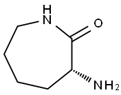 (3R)-3-アミノヘキサヒドロ-2H-アゼピン-2-オン 化学構造式