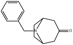 8-(フェニルメチル)-8-アザビシクロ[3.2.1]オクタン-3-オン 化学構造式