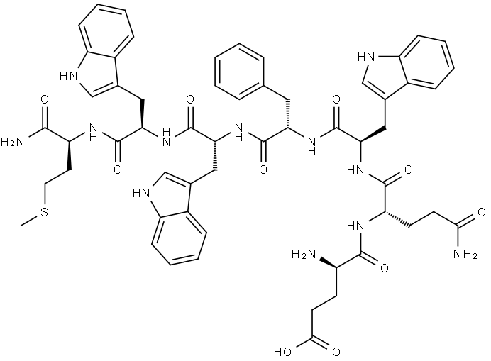 (D-GLU5,D-TRP7·9·10)-SUBSTANCE P (5-11),289632-61-7,结构式