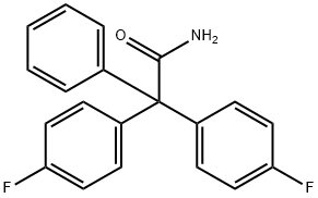 2,2-bis(4-fluorophenyl)-2-phenyl-acetamide Struktur