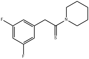 2-(3,5-二氟苯基)-1-(哌啶-1-基)乙烷-1-硫酮, 289677-12-9, 结构式