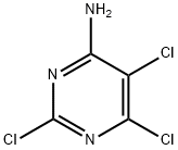 4-アミノ-2,5,6-トリクロロピリミジン 化学構造式