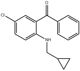 5-クロロ-2-[(シクロプロピルメチル)アミノ]ベンゾフェノン 化学構造式