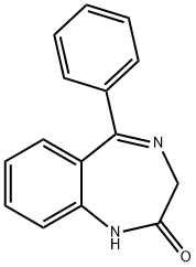 1,3-二氢-5-苯基-1,4-苯并二氮杂卓-2-酮 结构式