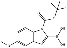 1-(TERT-BUTOXYCARBONYL)-5-METHOXY-1H-INDOL-2-YLBORONIC ACID Struktur