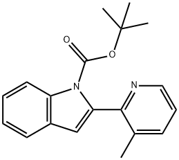 tert-Butyl 2-(3-methyl-2-pyridyl)-1H-indole-1-carboxylate Struktur