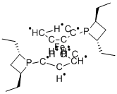 (-)-1,1'-BIS((2S,4S)-2,4-DIETHYLPHOSPHOTANO)FERROCENE Structure