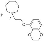 1-(2-(1,4-Benzodioxan-5-yloxy)ethyl)-1-methylhexahydro-1H-azepinium io dide Struktur