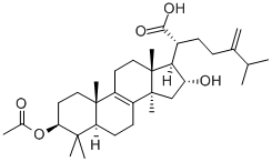 3β-アセチルオキシ-16α-ヒドロキシ-24-メチレンラノスタ-8-エン-21-酸 化学構造式