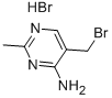 4-Pyrimidinamine, 5-(bromomethyl)-2-methyl-, monohydrobromide Structure