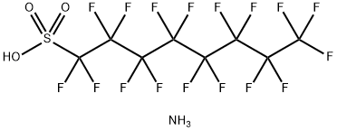 ヘプタデカフルオロ-1-オクタンスルホン酸 アンモニウム 化学構造式