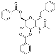 BENZYL 2-ACETAMIDO-3,6-DI-O-BENZOYL-2,4-DIDEOXY-4-FLUORO-ALPHA-D-GLUCOPYRANOSIDE Structure