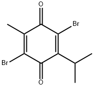2,5-ジブロモ-3-メチル-6-イソプロピル-1,4-ベンゾキノン 化学構造式