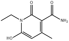 1-エチル-3-カルバモイル-4-メチル-6-ヒドロキシ-2(1H)-ピリドン 化学構造式