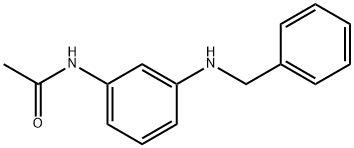 N-(3-ベンジルアミノフェニル)アセトアミド 化学構造式