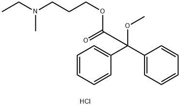 2,2-Diphenyl-2-methoxyacetic acid (3-(N-ethyl-N-methylamino)propyl) es ter hydrochloride 结构式