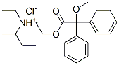 butan-2-yl-ethyl-[2-(2-methoxy-2,2-diphenyl-acetyl)oxyethyl]azanium ch loride Structure