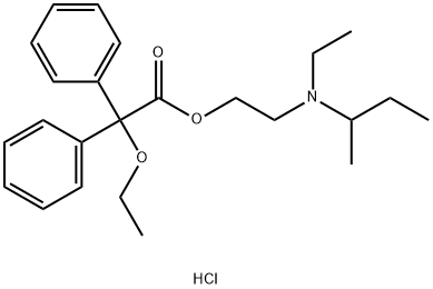 2,2-Diphenyl-2-ethoxyacetic acid (2-(N-sec-butyl-N-ethylamino)ethyl) e ster hydrochloride 结构式