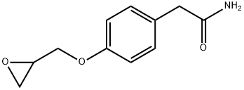 4-(オキシラニルメトキシ)ベンゼンアセトアミド 化学構造式