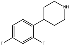 4-(2,4-ジフルオロフェニル)ピペリジン 化学構造式
