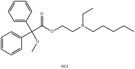2,2-Diphenyl-2-methoxyacetic acid (2-(N-ethyl-N-pentylamino)ethyl) est er hydrochloride Structure