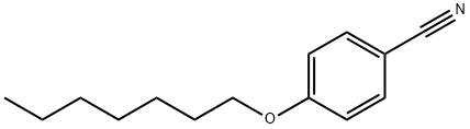 P-(ヘプチルオキシ)ベンゾニトリル 化学構造式