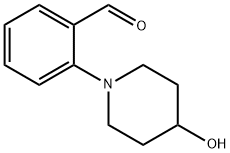 2-(4-Hydroxy-1-piperidinyl)benzaldehyde Structure