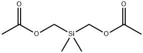 (ジメチルシリレン)ビスメタノールジアセタート 化学構造式